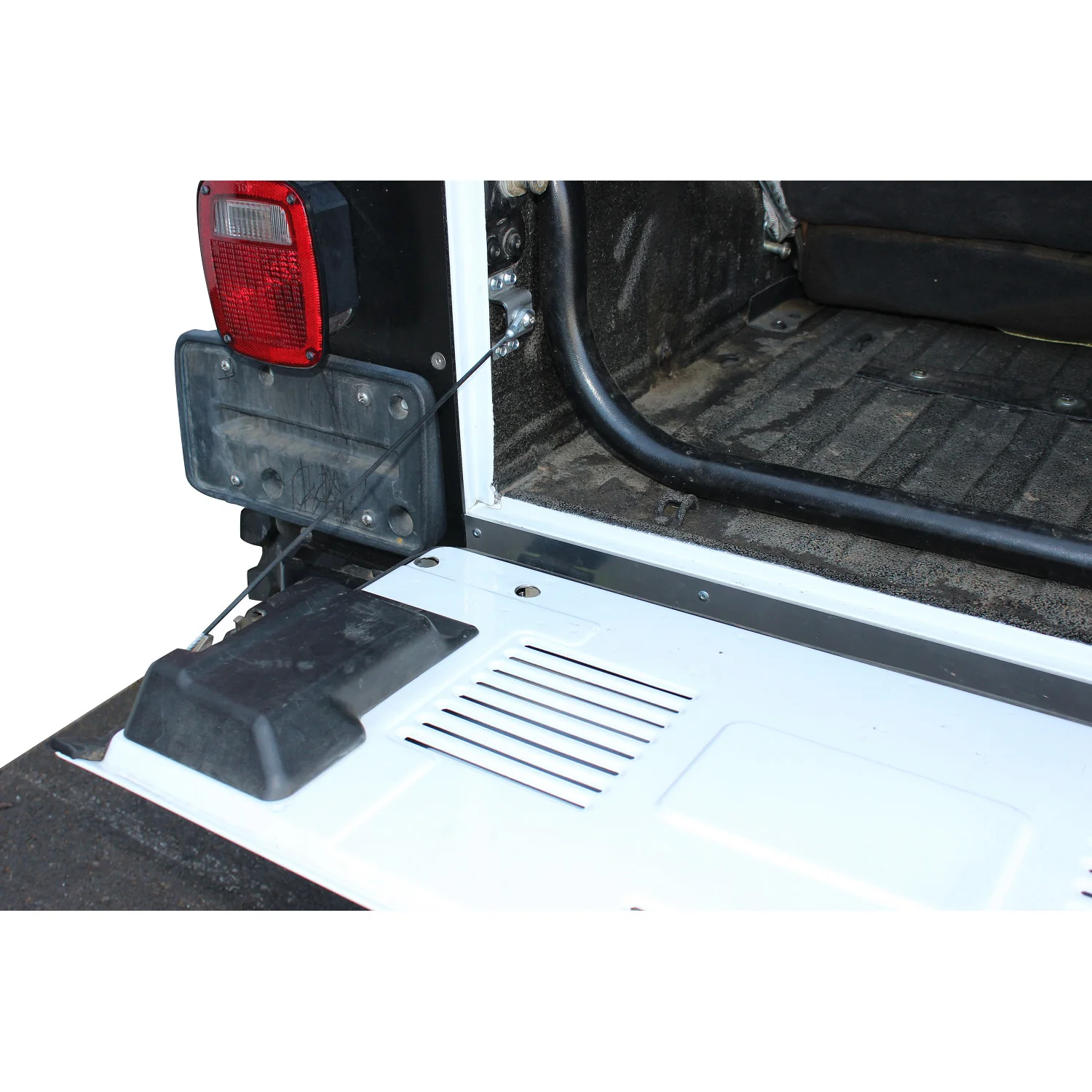 SWAG Jeep Wrangler Aluminum Drop Down Tailgate Conversion Kit - Image 4