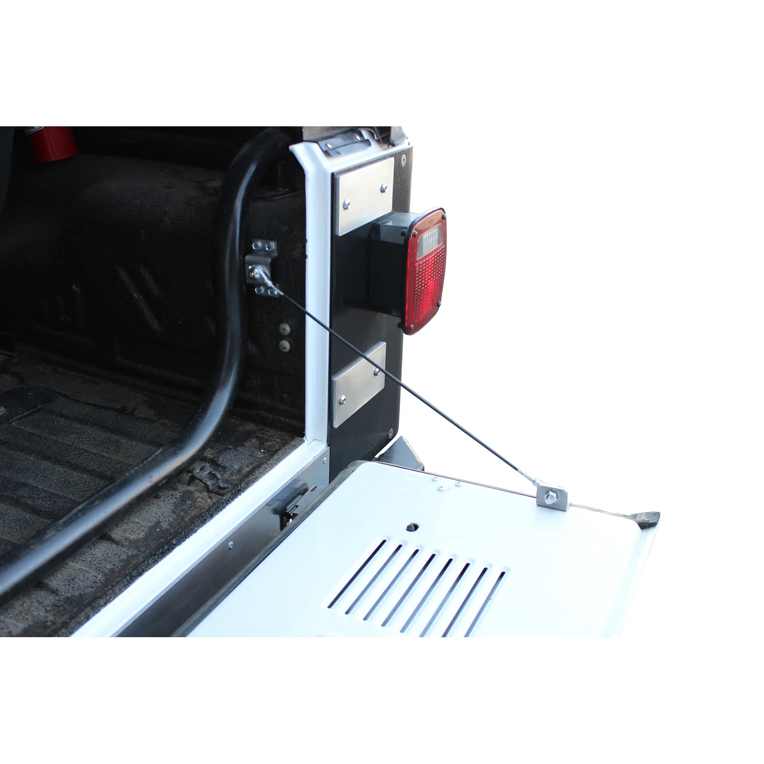 SWAG Jeep Wrangler "Flat Back" Aluminum Drop Down Tailgate Conversion Kit - Image 4